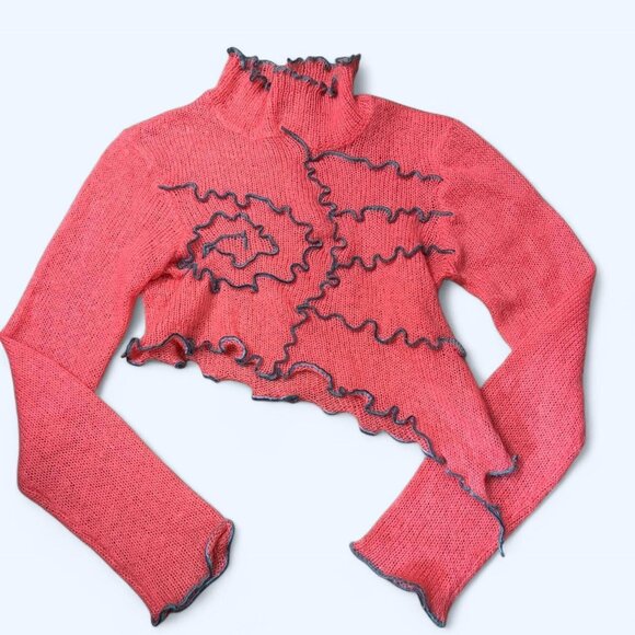 Calvin Klein Women's Pink and Orange Jumper - Picture 1 of 5